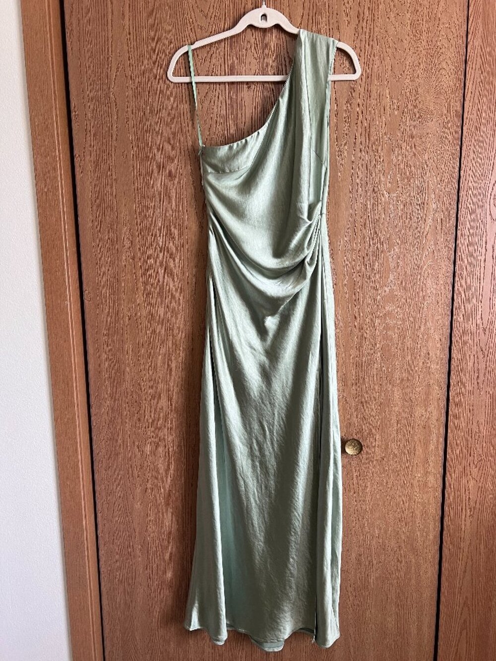 Billy J Sage Satin One-Shoulder Bridesmaid Dress